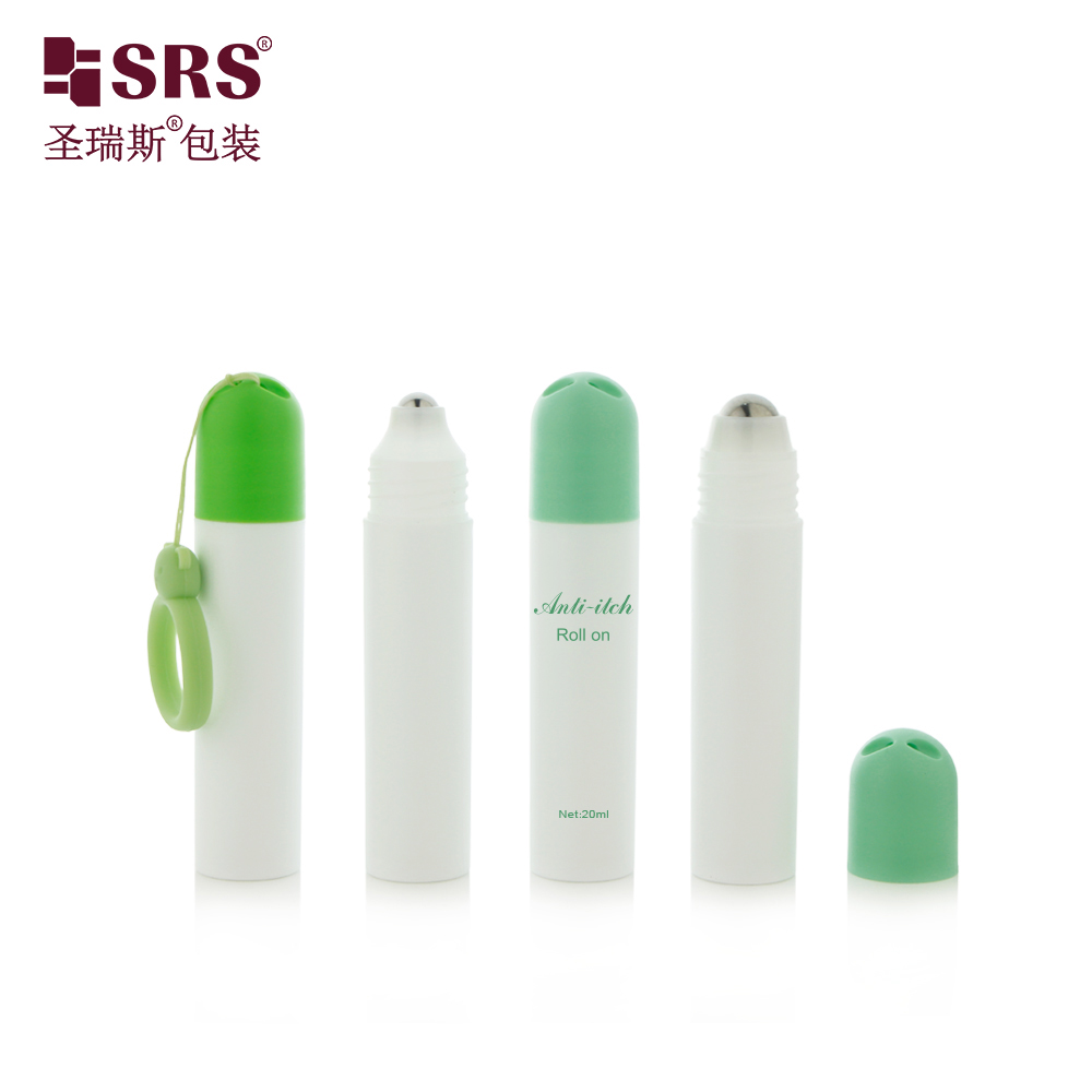 White Empty Colorful 20ml Deodorant Cosmetic Packaging Lotion Roll on Tube with Hanging 