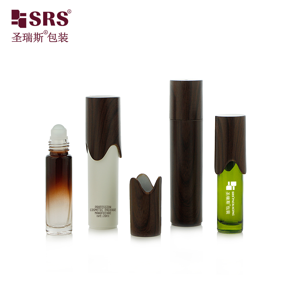 New Cute Shape Cap Portable Empty 10ml Essential Oil Glass Roll on Bottle