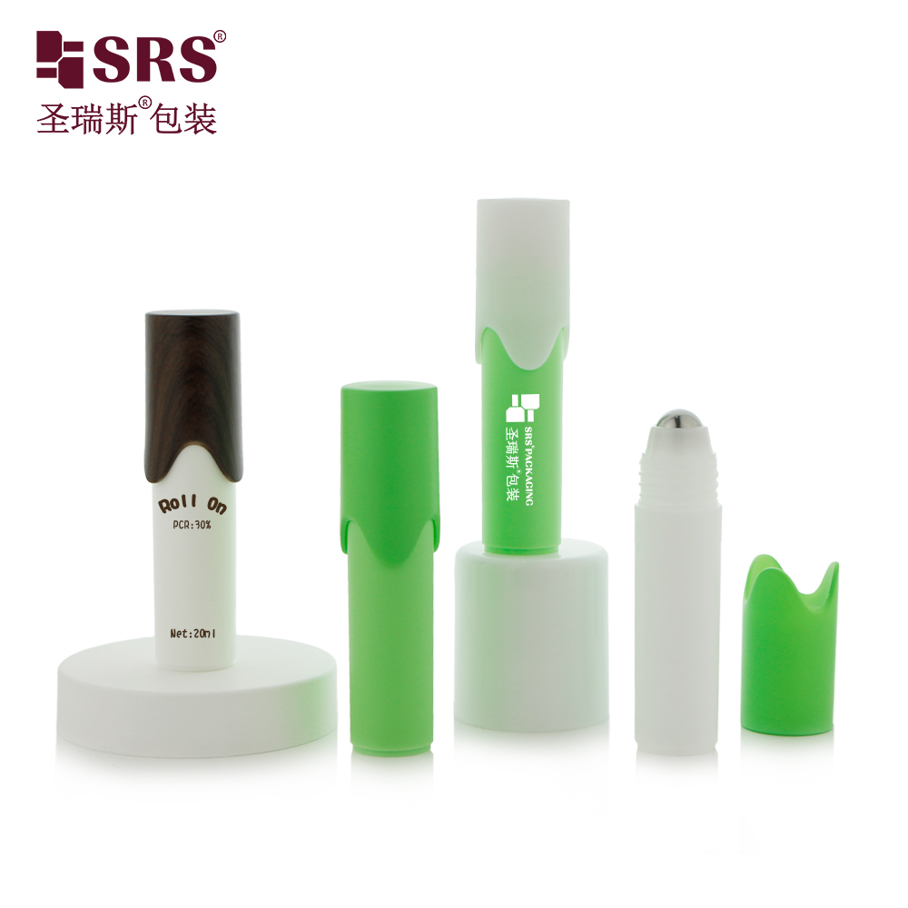 Wholesale Deodorant Roller Bottle 25ml Roll on Deodorant Bottle with Custom Cute Cap