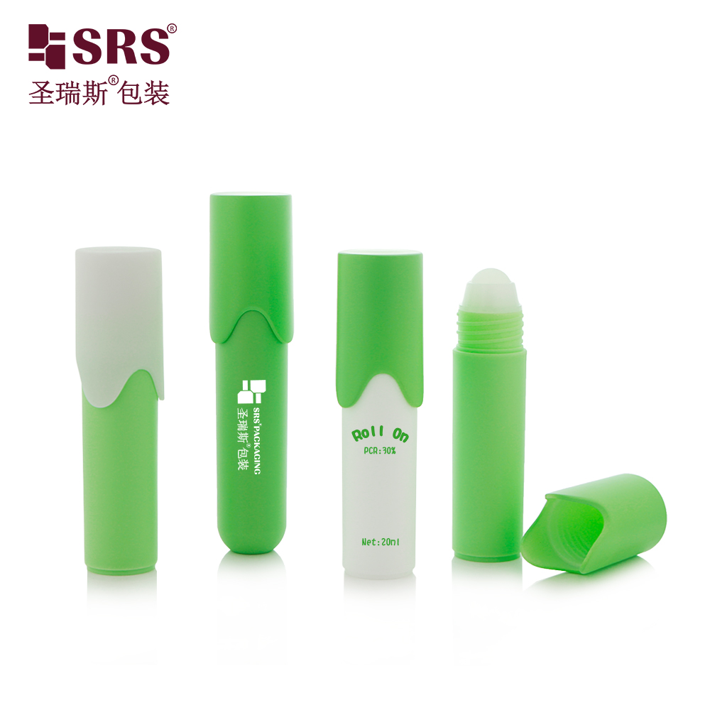 Wholesale Deodorant Roller Bottle 25ml Roll on Deodorant Bottle with Custom Cute Cap