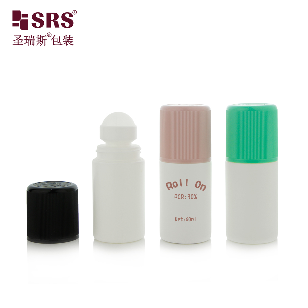 2oz 60ml Roll on Bottle Deodorant Cleaning Beauty Packaging with Children Proof Cap  