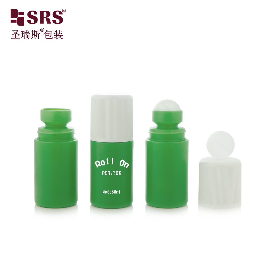 2oz 60ml Roll on Bottle Deodorant Cleaning Beauty Packaging with Children Proof Cap  