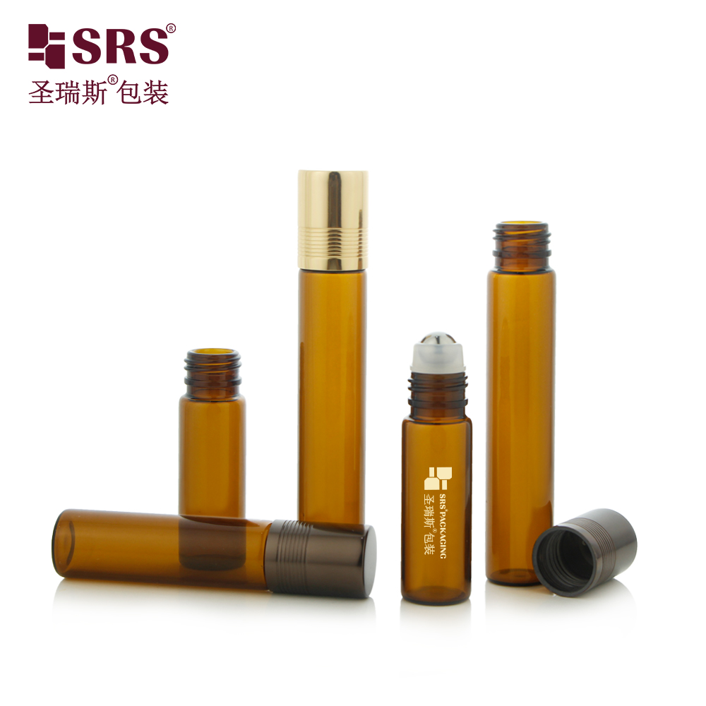 8ml 10ml 15ml New Arrival Glass Roller Bottle Amber for Cosmetics Serum Oil