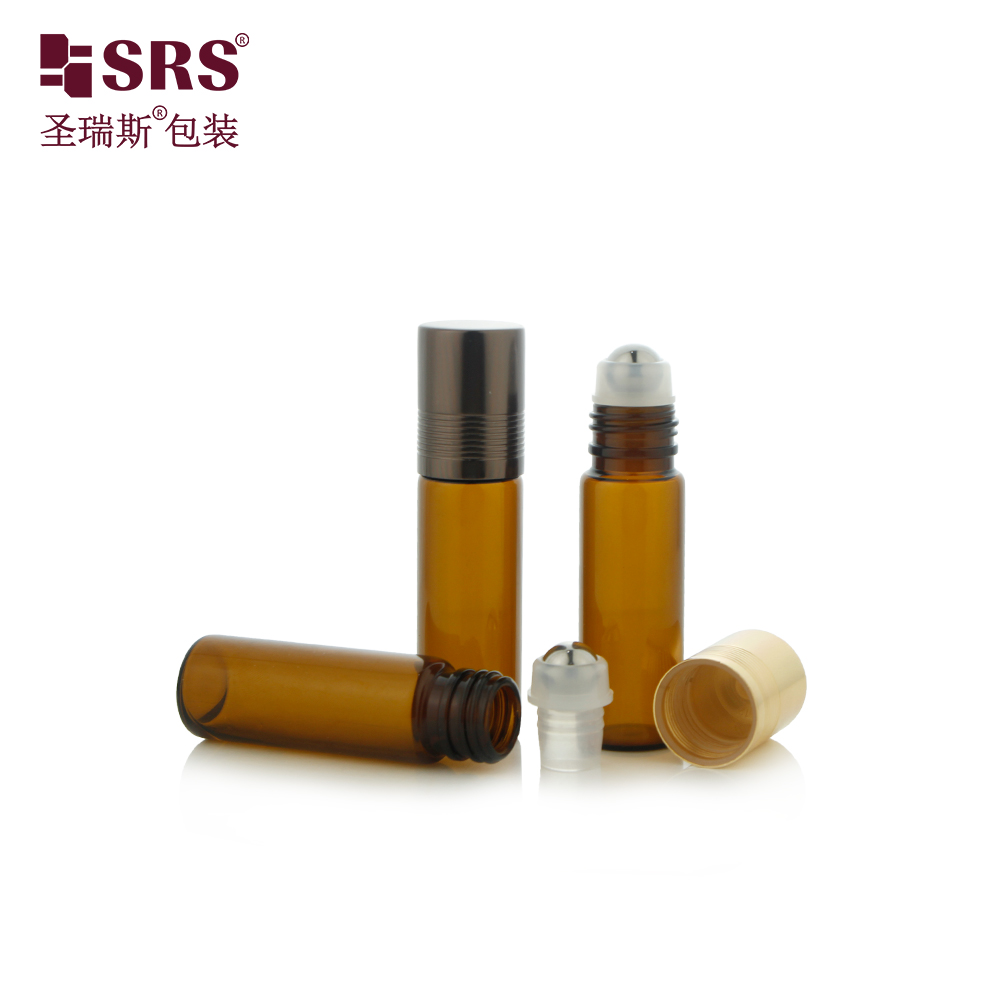 8ml 10ml 15ml New Arrival Glass Roller Bottle Amber for Cosmetics Serum Oil