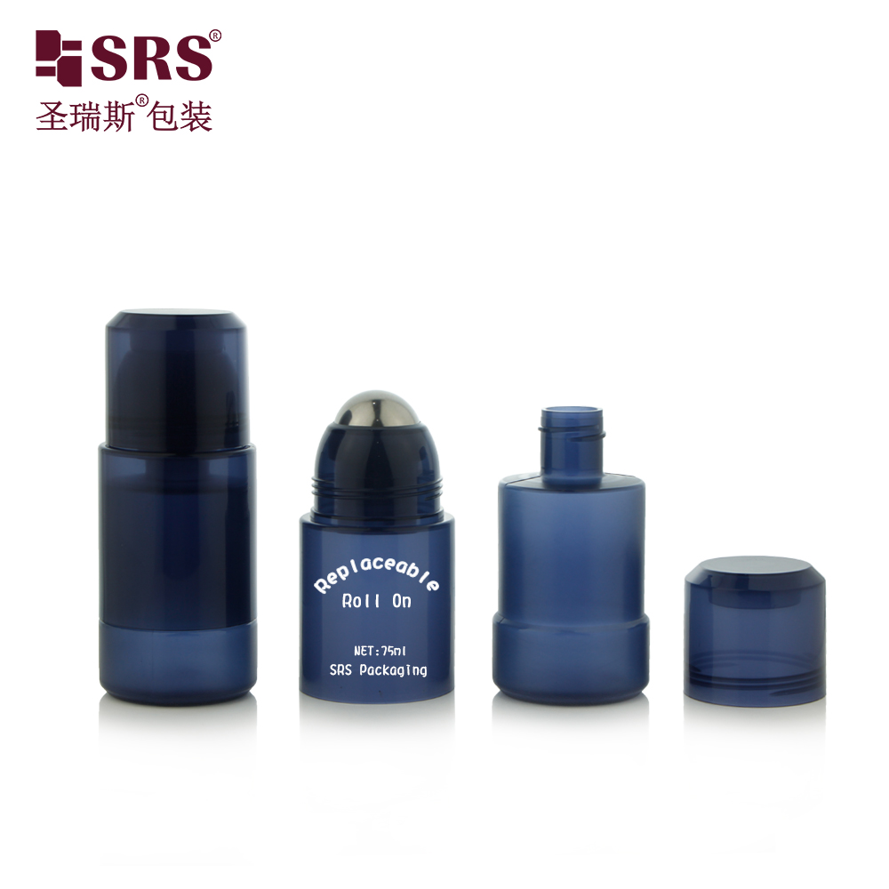  Replaceable Inner Bottle PP PCR Deodorant Eco-friendly Refillable Roll on Bottle