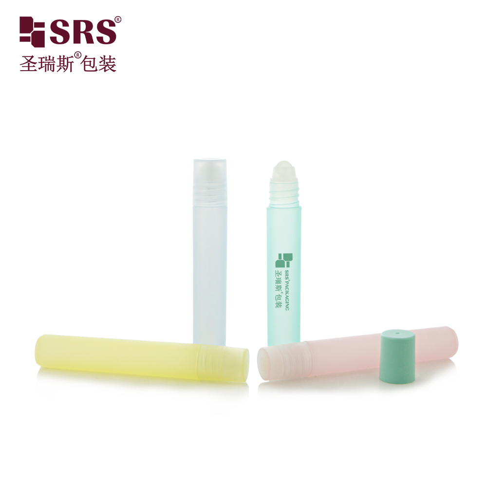 Wholesale PP Plastic 8ml Frosted Empty Roll on Bottle Perfume Roller Applicator