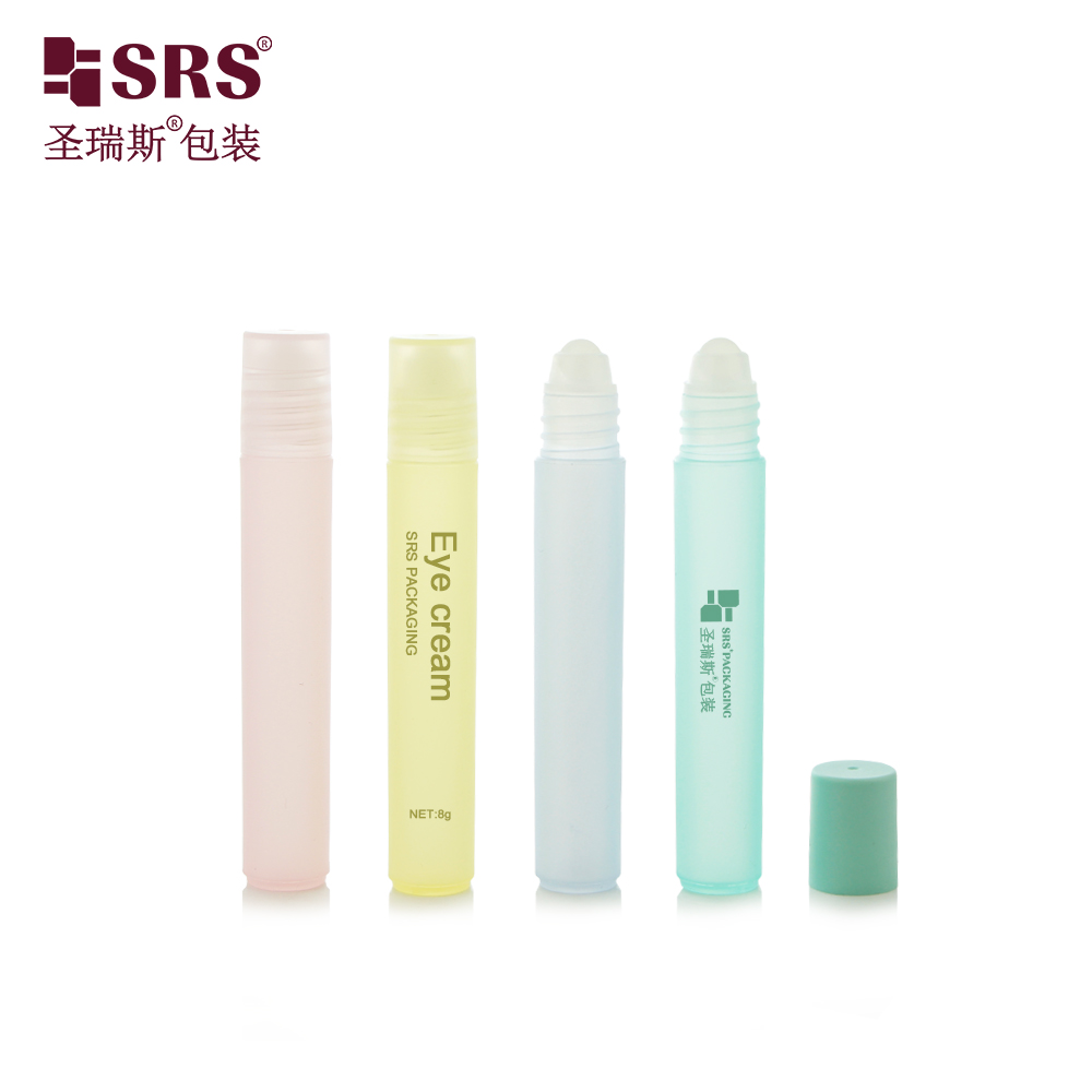 Wholesale PP Plastic 8ml Frosted Empty Roll on Bottle Perfume Roller Applicator