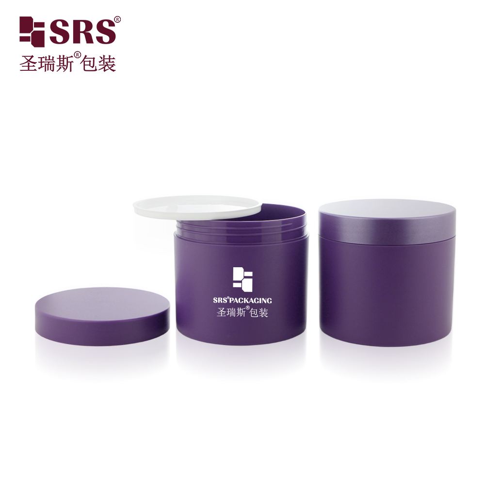 Hot Sale Matte Purple Scrub 8oz Body Butter Facial Hair Cream Plastic Cream Jar