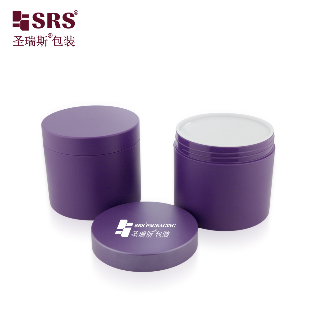 Hot Sale Matte Purple Scrub 8oz Body Butter Facial Hair Cream Plastic Cream Jar