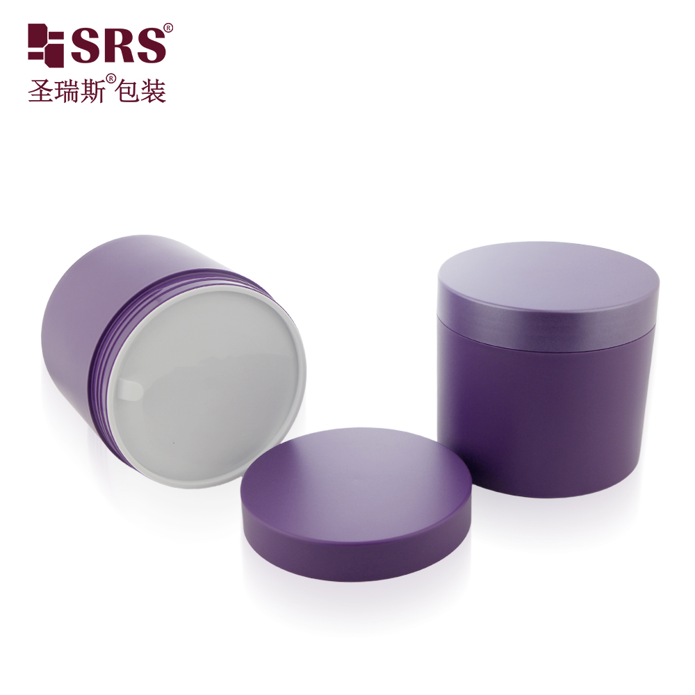 Hot Sale Matte Purple Scrub 8oz Body Butter Facial Hair Cream Plastic Cream Jar