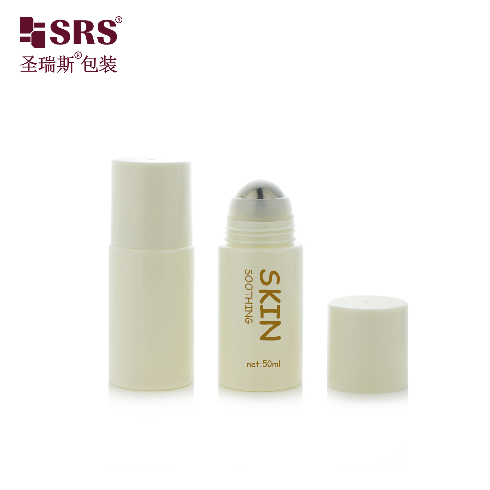 50ml PET Roll on Bottle Leak-Proof Plastic Roller Ball Container for Deodorant