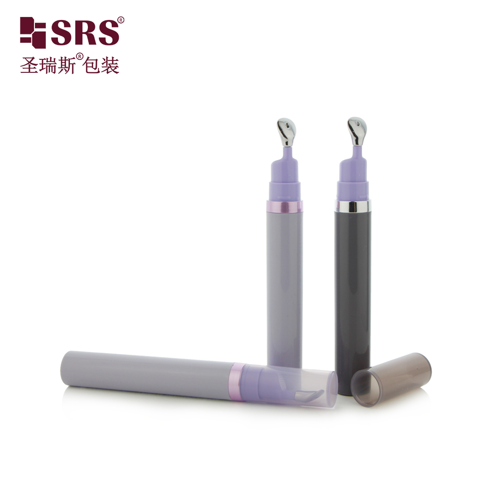 PP Airless Roll on Bottle with Painting Gradient Gold for Lip Eye Skincare
