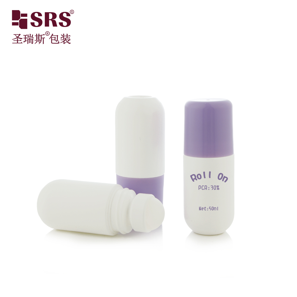 RPPA-50ml Round Bottom Cute Capsule-type PP Roller Bottle for Deodorant