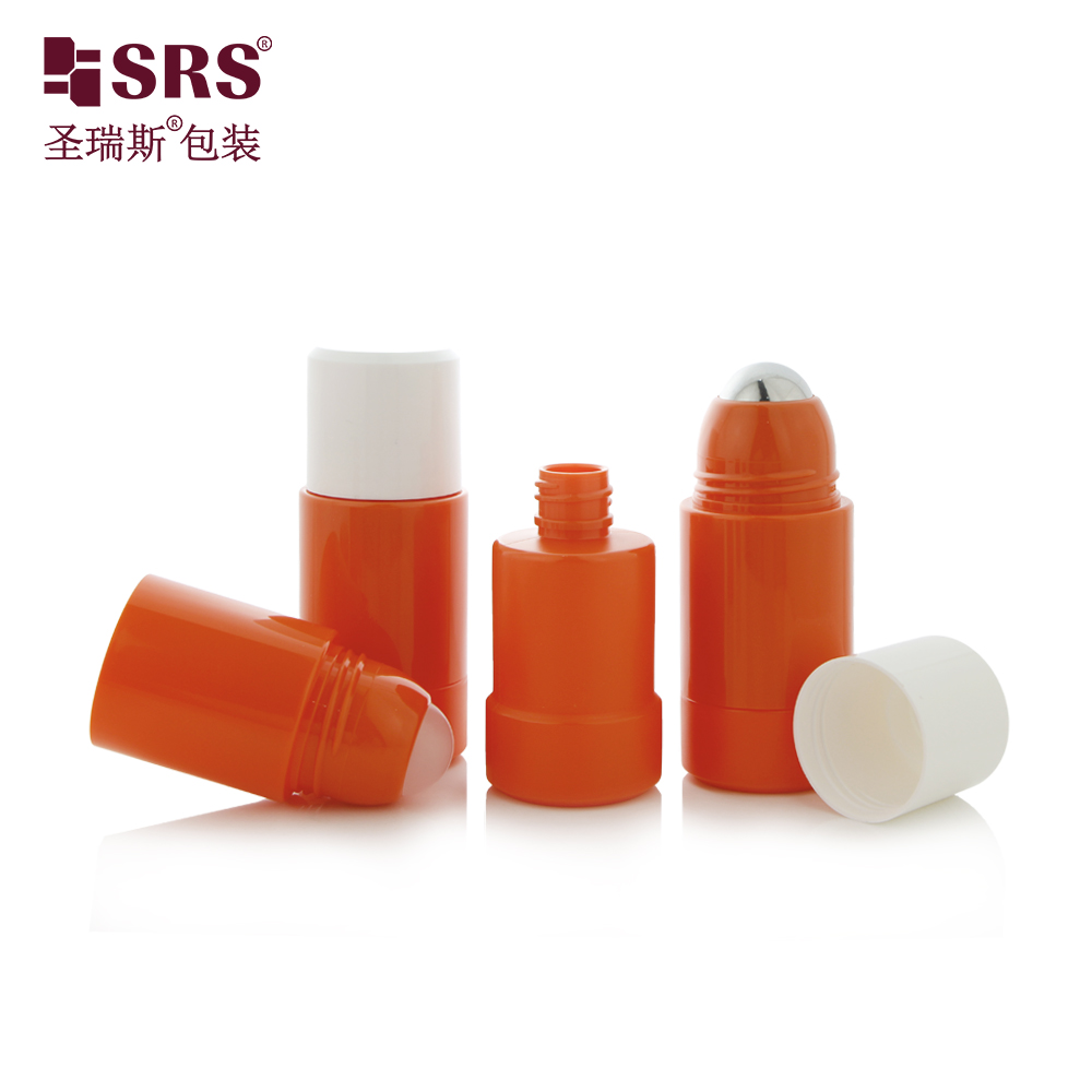 50ml 75ml Refillable Beauty Packaging Deodorant Plastic Roll on Bottle 