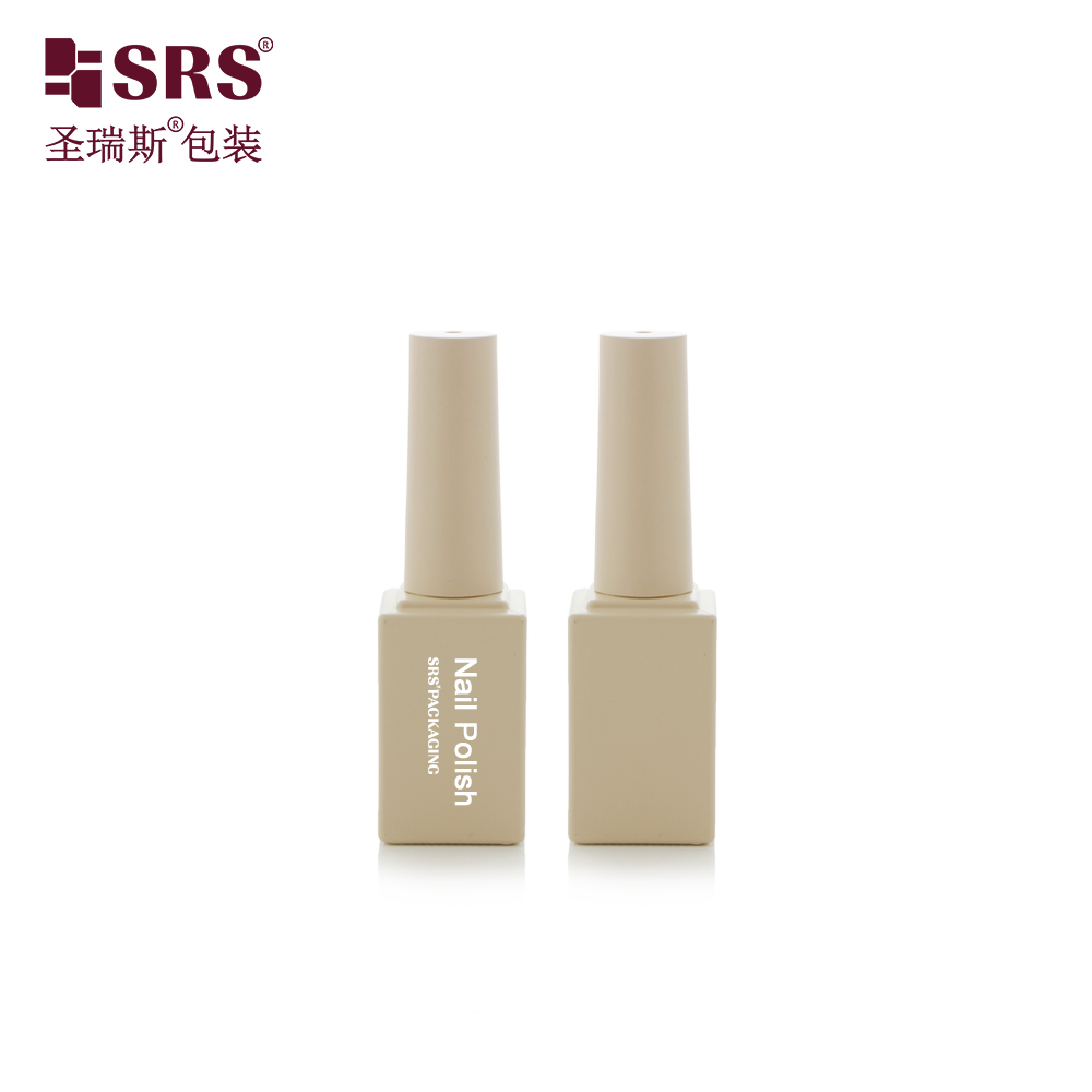 Factory Supply Custom Transparent Nail Gel Empty Bottles 12ml Square Fancy Nail Polish Glass Bottle 