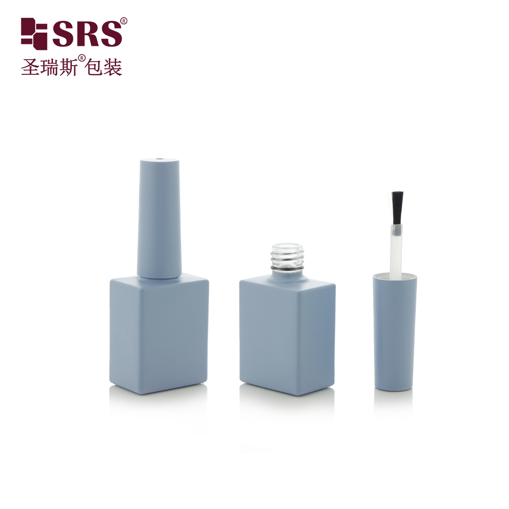 10ml Custom Empty Factory Price Blue Glass Empty UV Gel Nail Polish Bottle 