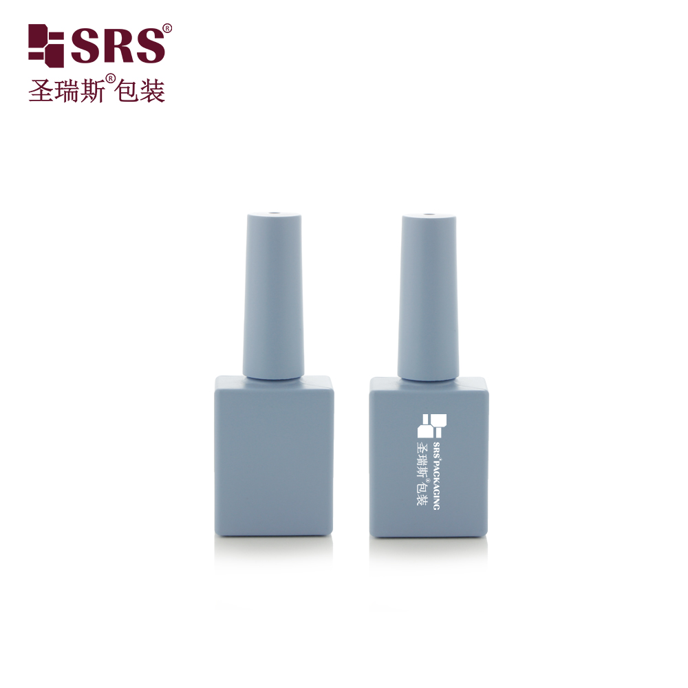 10ml Custom Empty Factory Price Blue Glass Empty UV Gel Nail Polish Bottle 