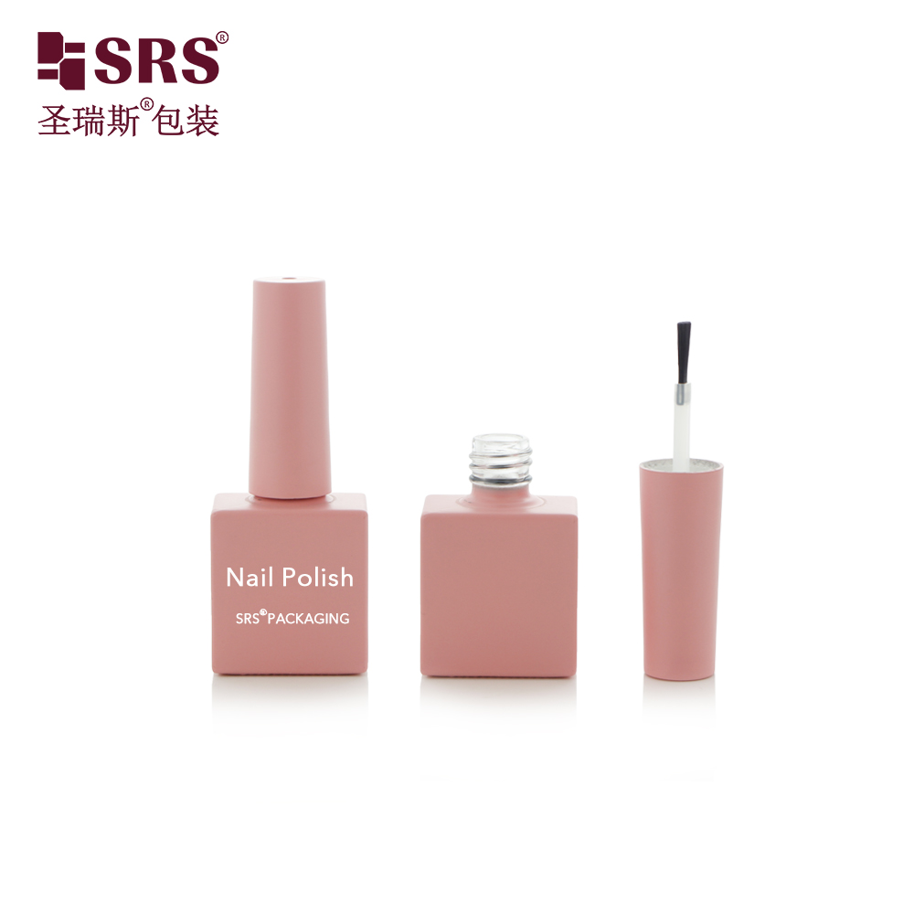 Wholesale Custom 10ml Empty Glass Cosmetic Gel Polish Bottle With Cap Brush 