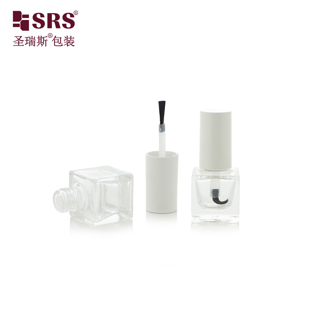 Clear Glass Nail Oil Bottles Empty Glass Bottles Containers with Brush 