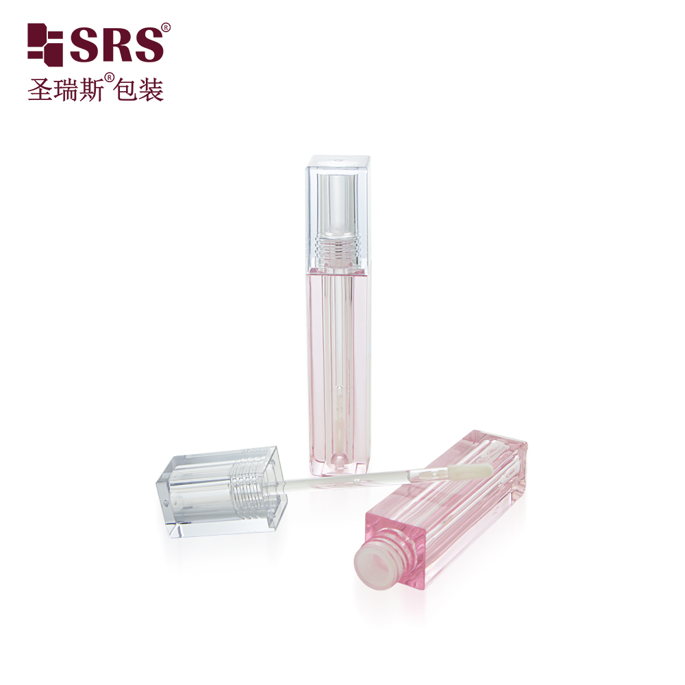 Wholesale Cosmetic Lip Gloss Tubes Square Case Empty Lip Gloss Container Packaging Lip Gloss Bottle