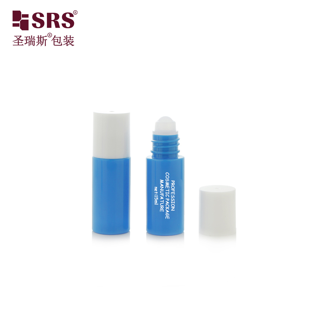 Hot Sale 15ml Durable PET Roll on Bottle Empty Perfume Oil Container 