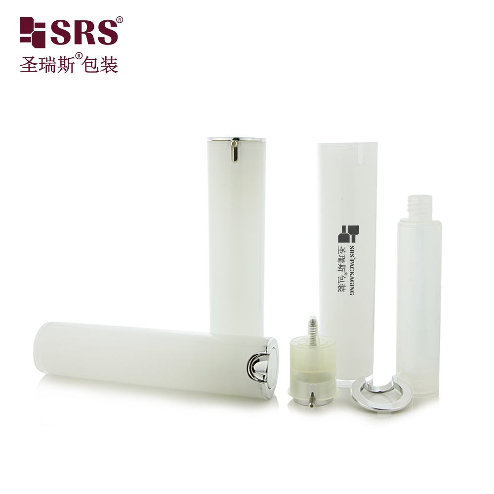 Custom luxury pink red green blue gradient color 15ml 30ml 50ml acrylic airless cosmetic bottle 