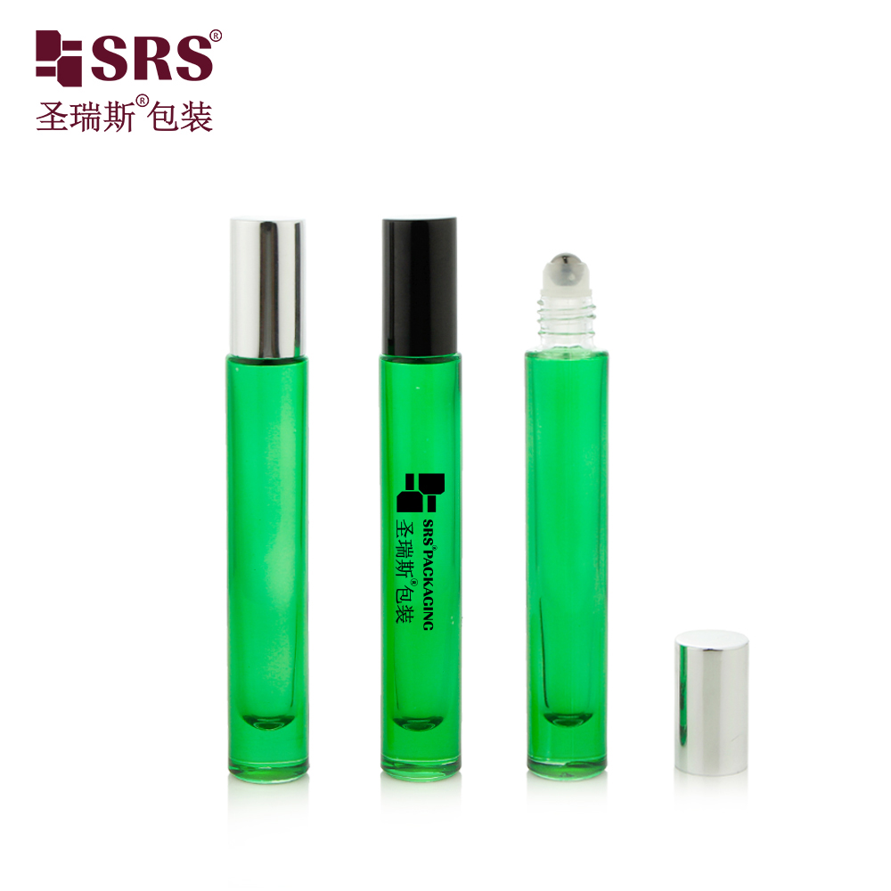 100% no leakage thick base 10ml roll on perfume bottle glass roller essential oil packaging