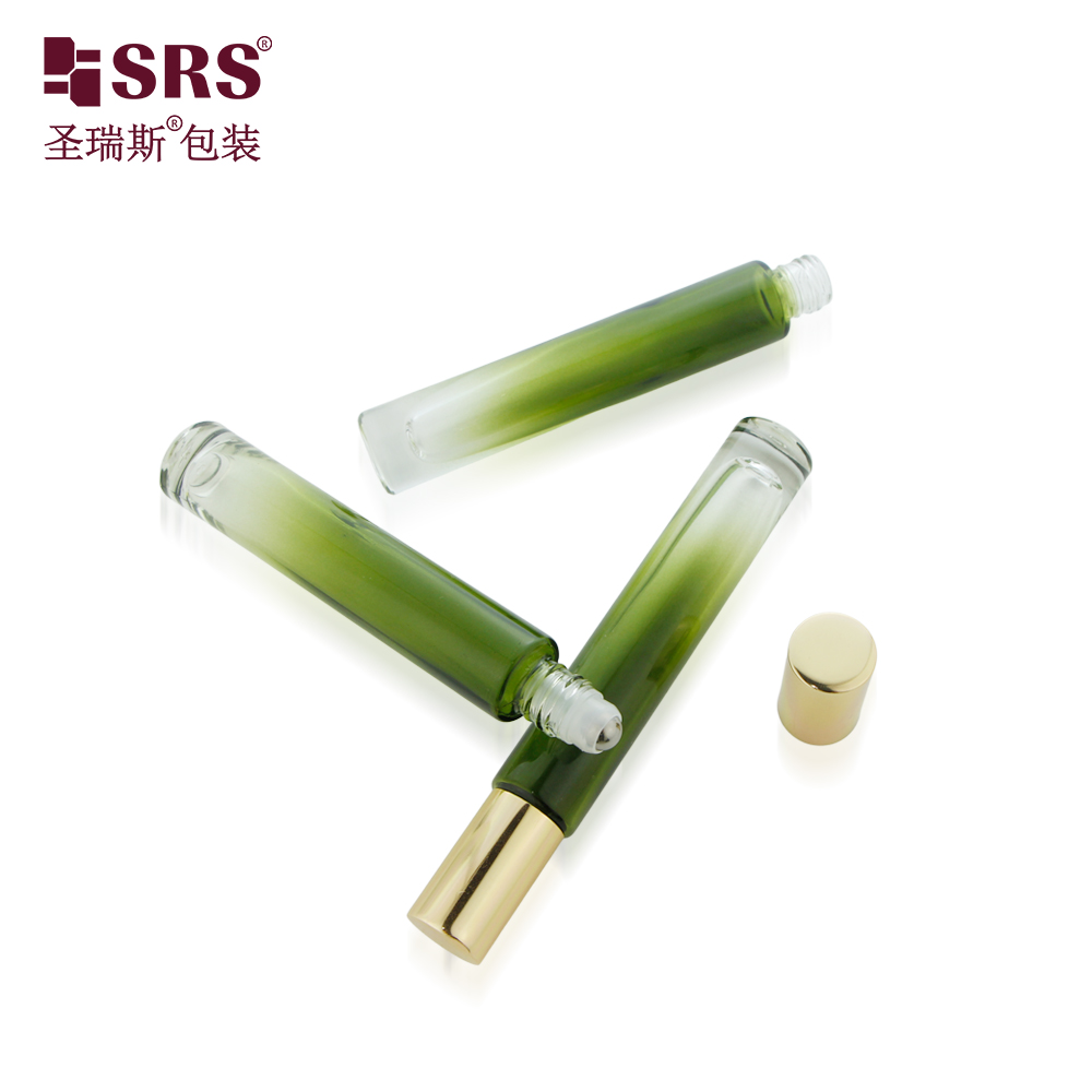 100% no leakage thick base 10ml roll on perfume bottle glass roller essential oil packaging