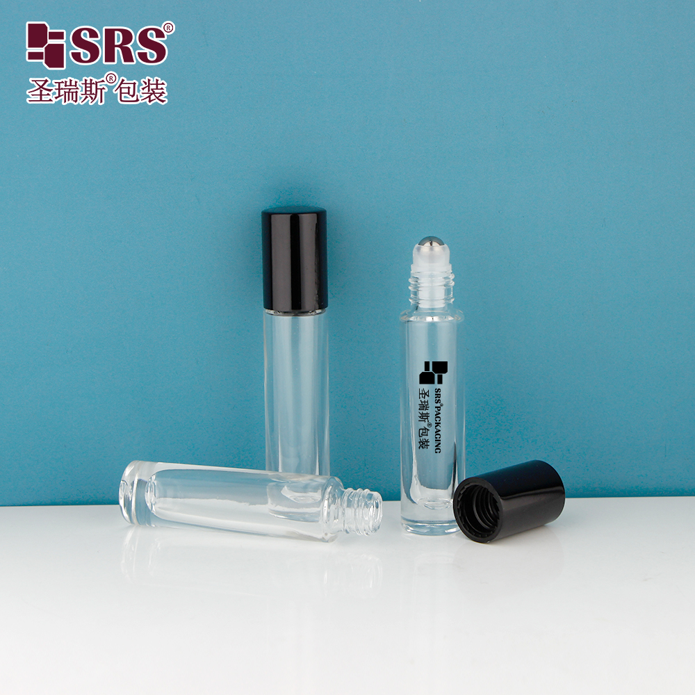 Thickness Base 5ml 10ML Gradient Glass Roll on Bottle With Custom Color Aluminum Cap