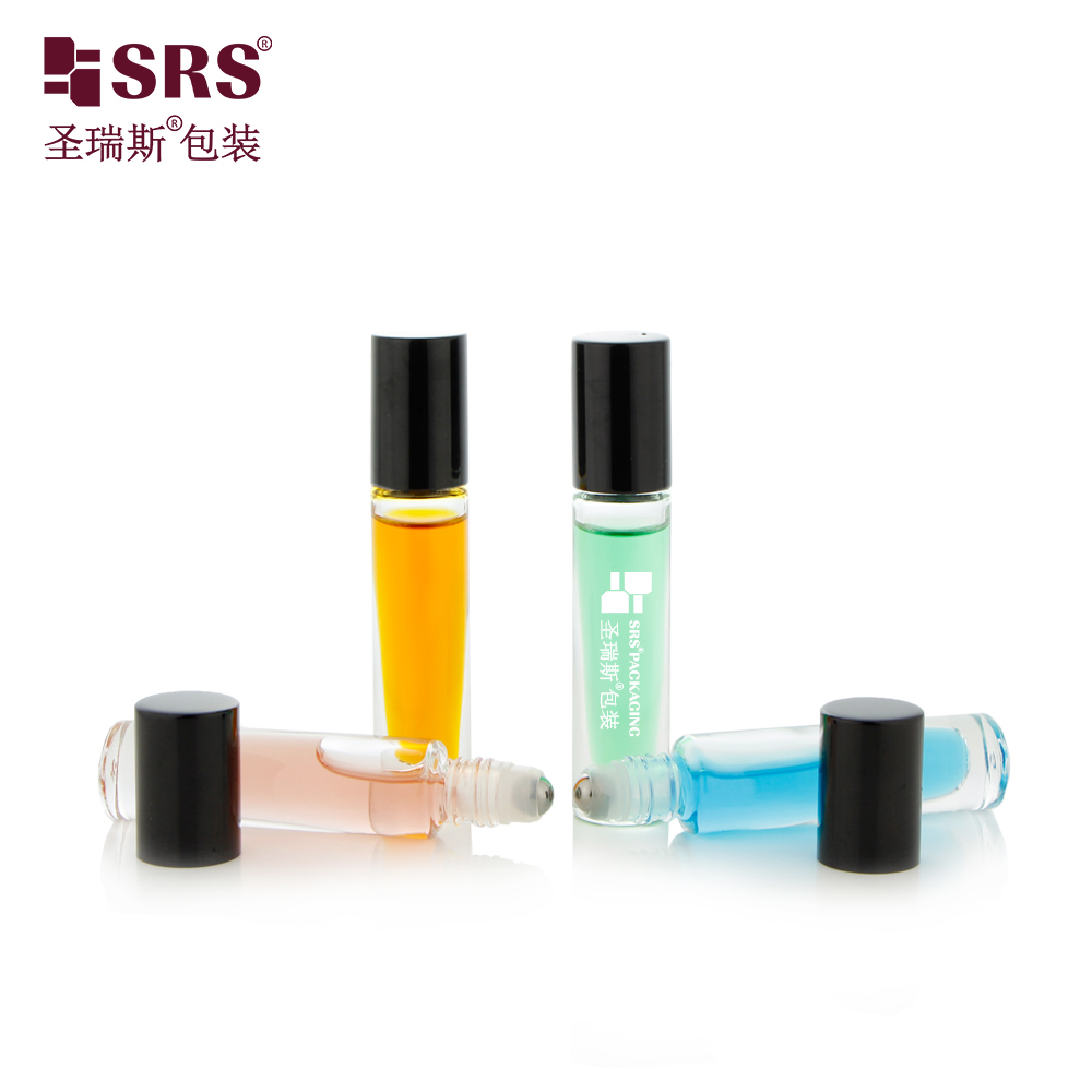 Thickness Base 5ml 10ML Gradient Glass Roll on Bottle With Custom Color Aluminum Cap