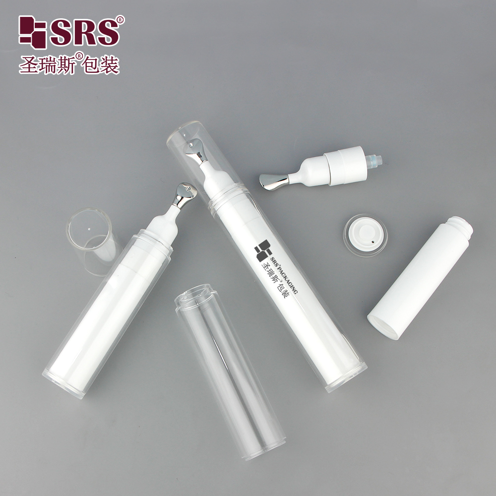 Leak-Proof Skincare Packaging Airless Vacuum Press Roller Bottle for Eye Cream Serum