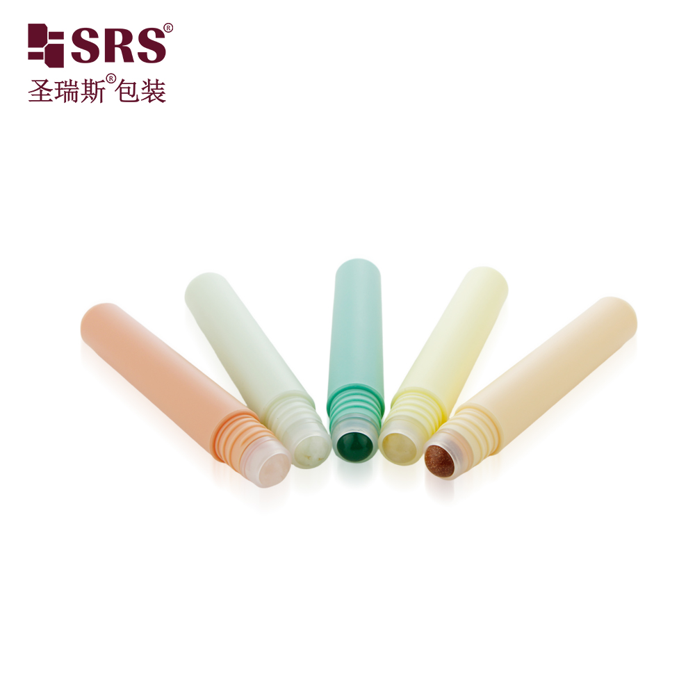 Hot Sale Skincare Serum Refreshing Lip Serum Roll on Bottle with Jade Ball 