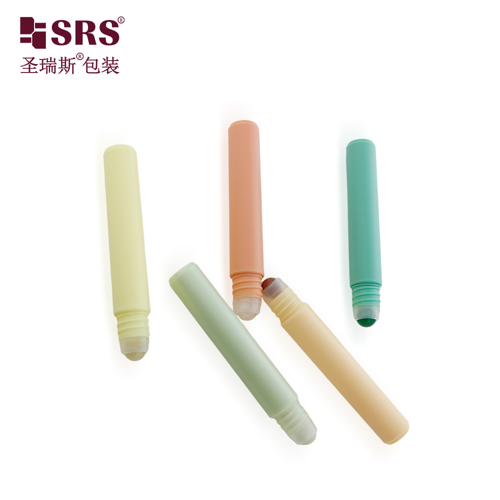 Hot Sale Skincare Serum Refreshing Lip Serum Roll on Bottle with Jade Ball 