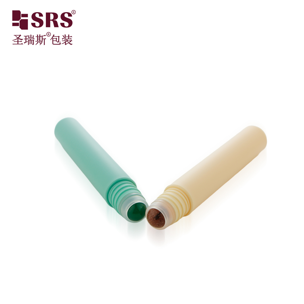 Hot Sale Skincare Serum Refreshing Lip Serum Roll on Bottle with Jade Ball 