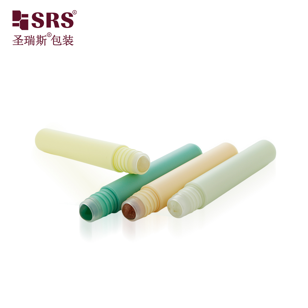 Hot Sale Skincare Serum Refreshing Lip Serum Roll on Bottle with Jade Ball 