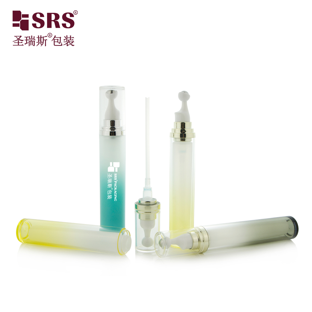 No Leakage 15ml Double Layer Acrylic Press Roller Bottle for Eye Cream Eye Serum
