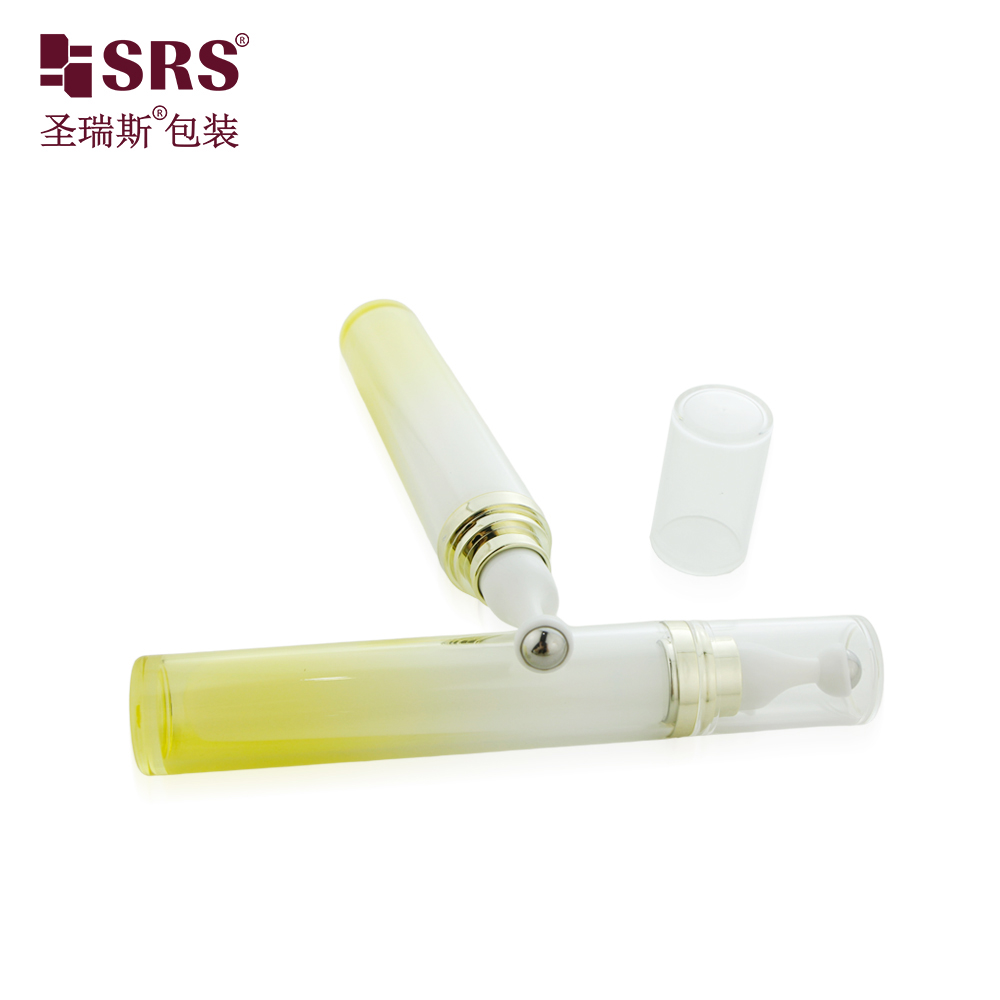 No Leakage 15ml Double Layer Acrylic Press Roller Bottle for Eye Cream Eye Serum
