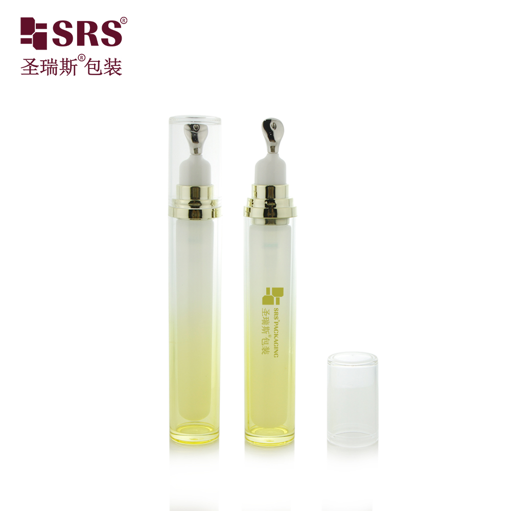 No Leakage 15ml Double Layer Acrylic Press Roller Bottle for Eye Cream Eye Serum