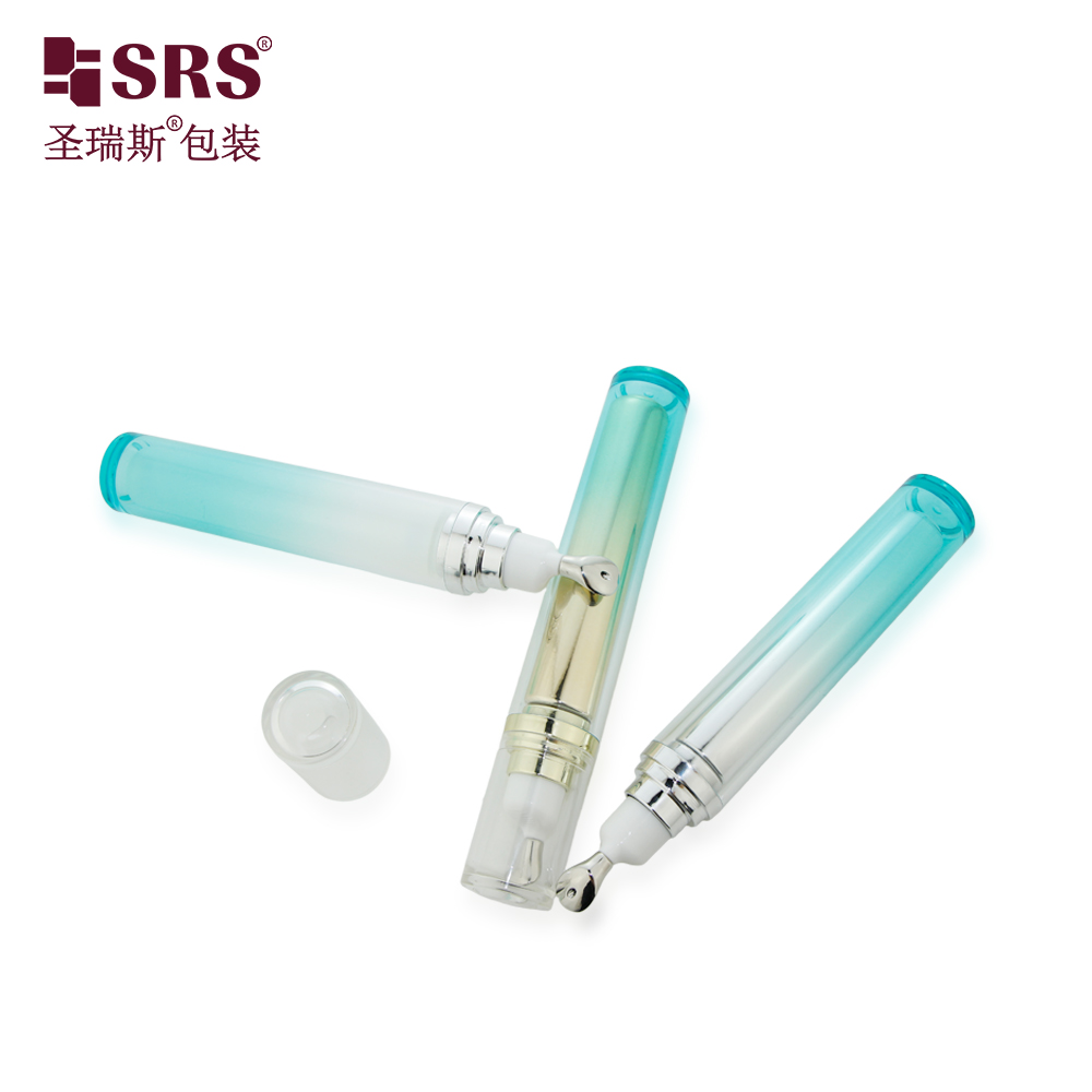 No Leakage 15ml Double Layer Acrylic Press Roller Bottle for Eye Cream Eye Serum