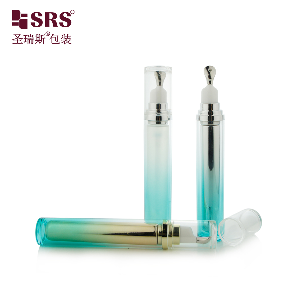 No Leakage 15ml Double Layer Acrylic Press Roller Bottle for Eye Cream Eye Serum