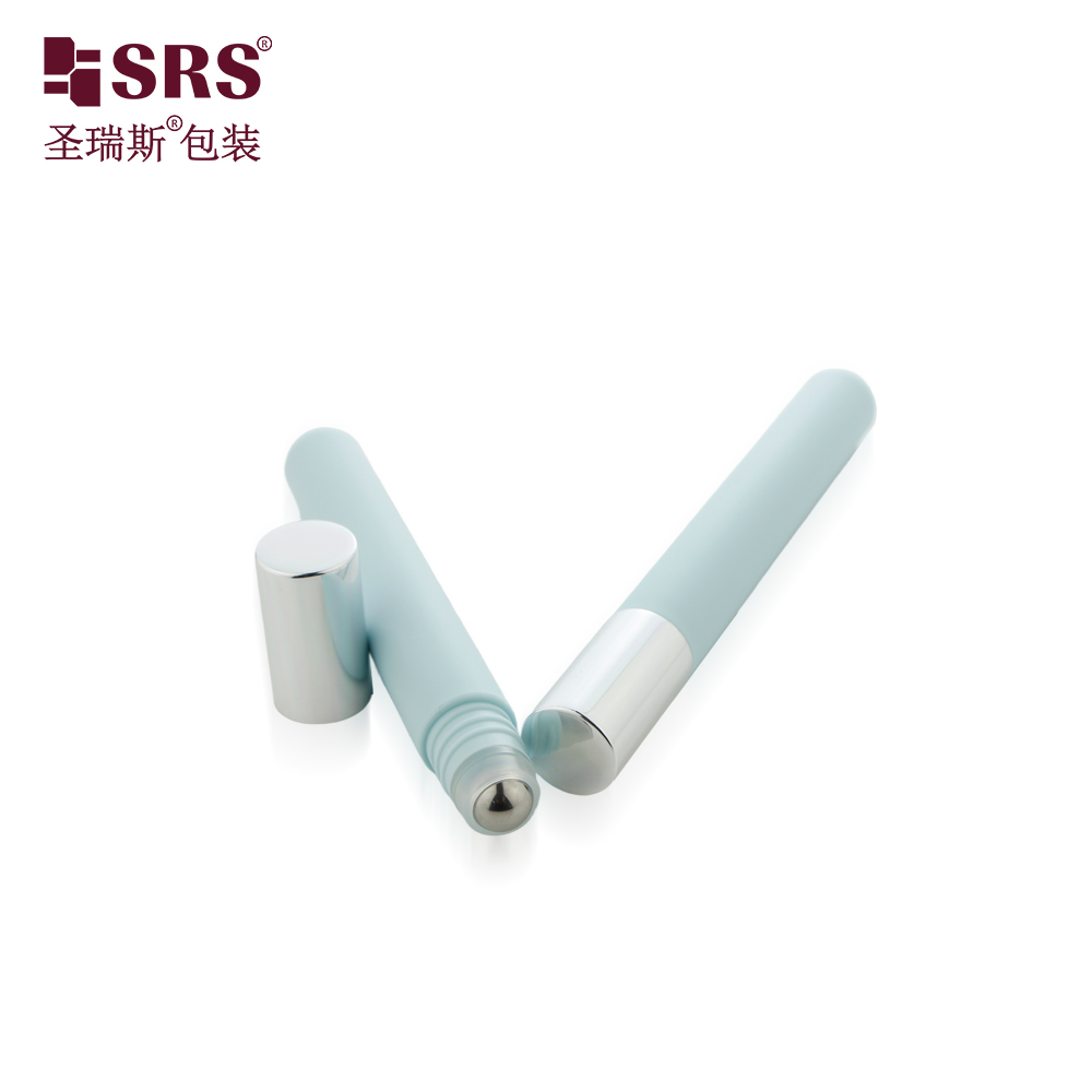 Cosmetic Essential Oil Roller Bottle Packaging Container Plastic 10ml Roll on Bottle With Plastic Roller