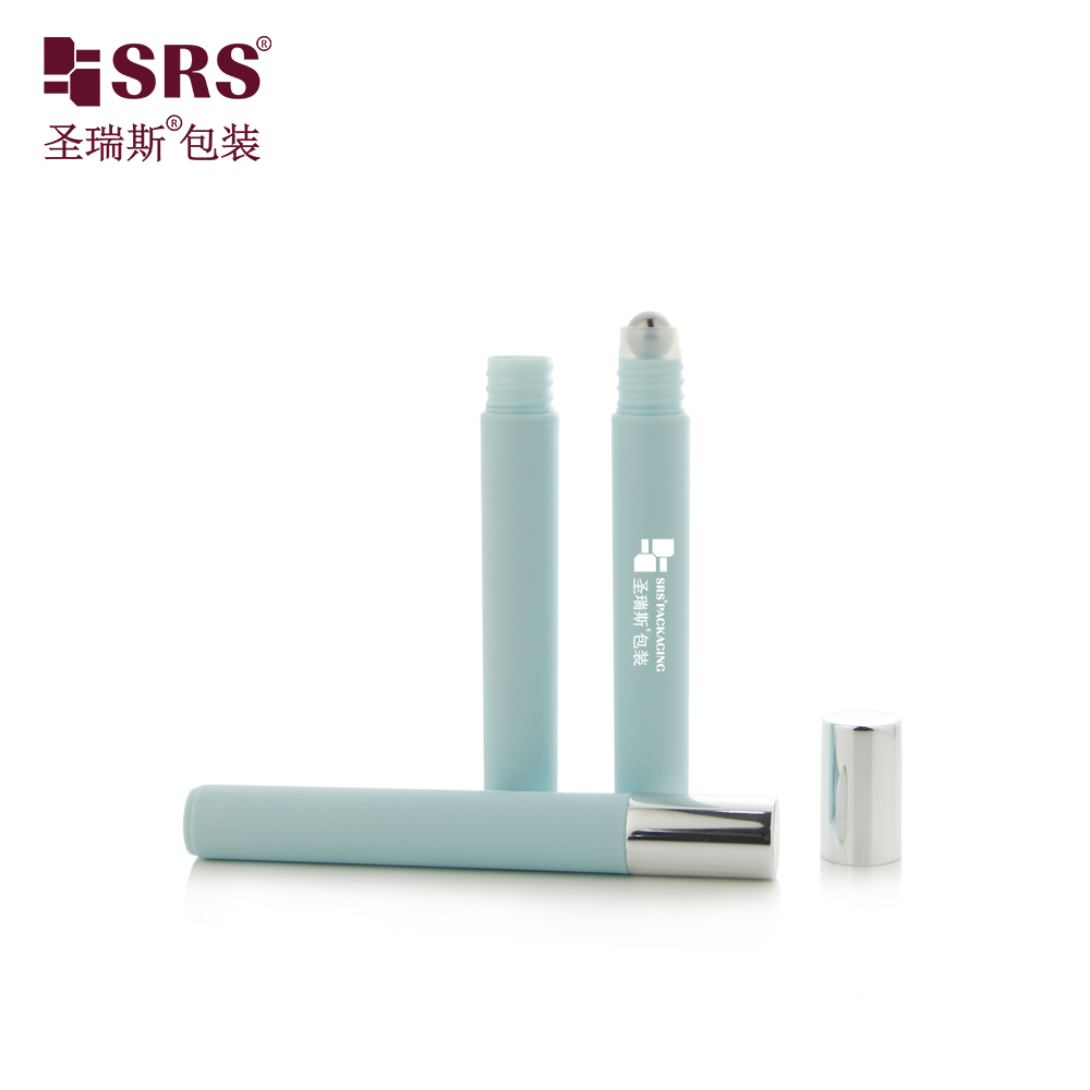 Cosmetic Essential Oil Roller Bottle Packaging Container Plastic 10ml Roll on Bottle With Plastic Roller