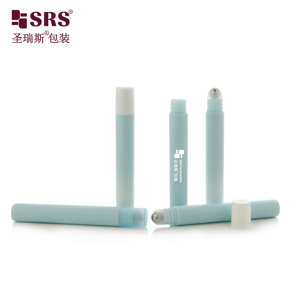 Cosmetic Essential Oil Roller Bottle Packaging Container Plastic 10ml Roll on Bottle With Plastic Roller