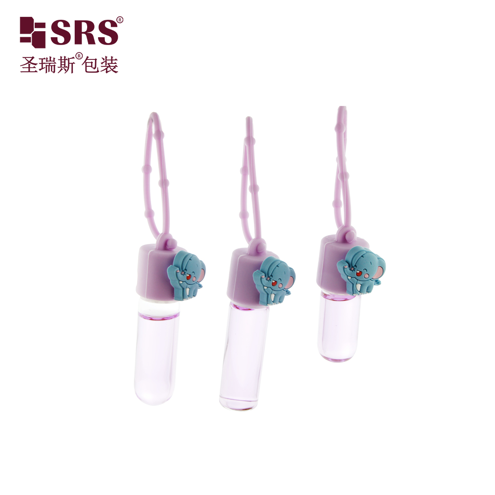 Wholesale Transparent Tube Glass Roller Bottle with Fancy Design Silicone Cover