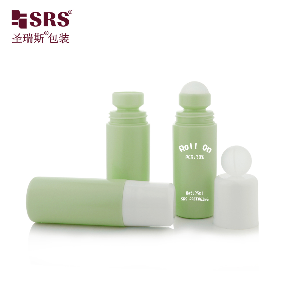 Empty 75ML Roller Ball Applicator Cleaning Beauty Packaging Deodorant Roll on Bottle  