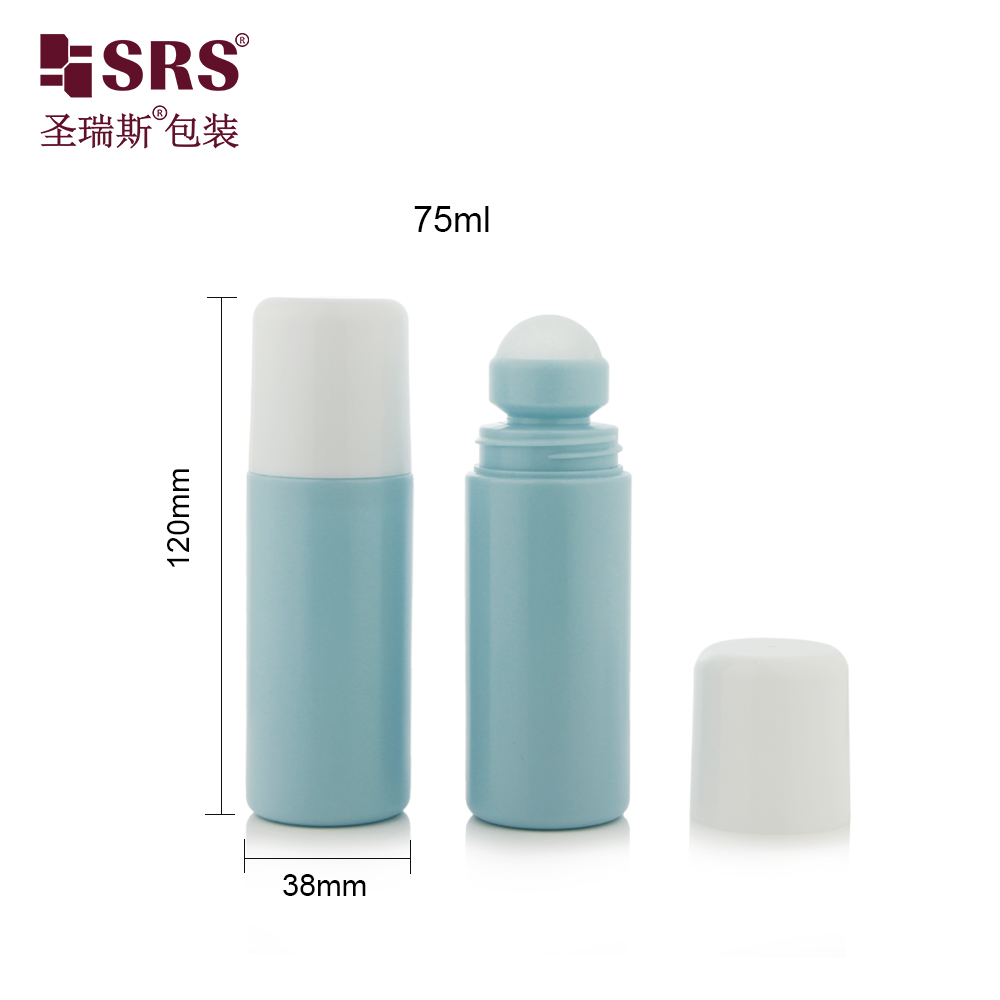 Empty 75ML Roller Ball Applicator Cleaning Beauty Packaging Deodorant Roll on Bottle  