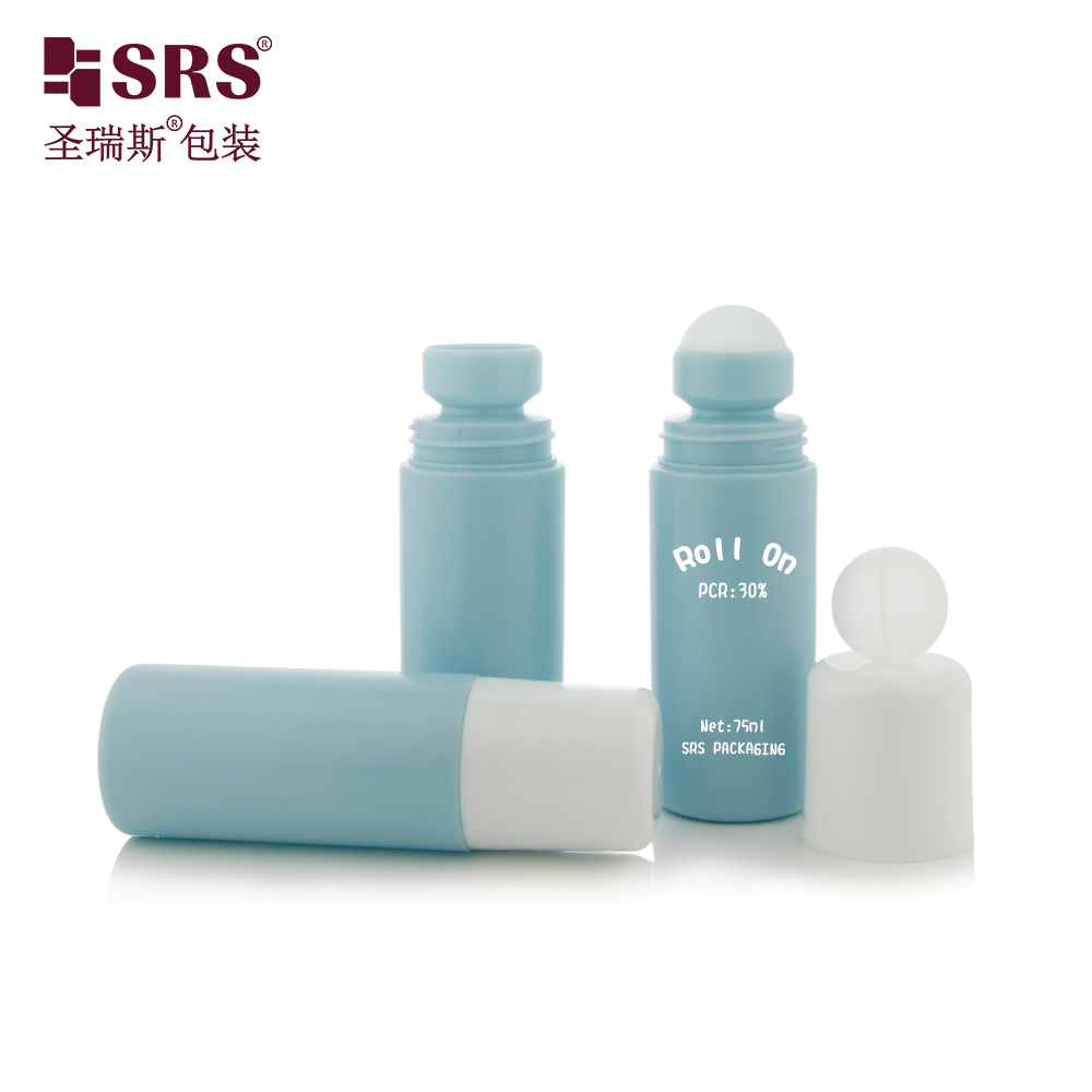 Empty 75ML Roller Ball Applicator Cleaning Beauty Packaging Deodorant Roll on Bottle  