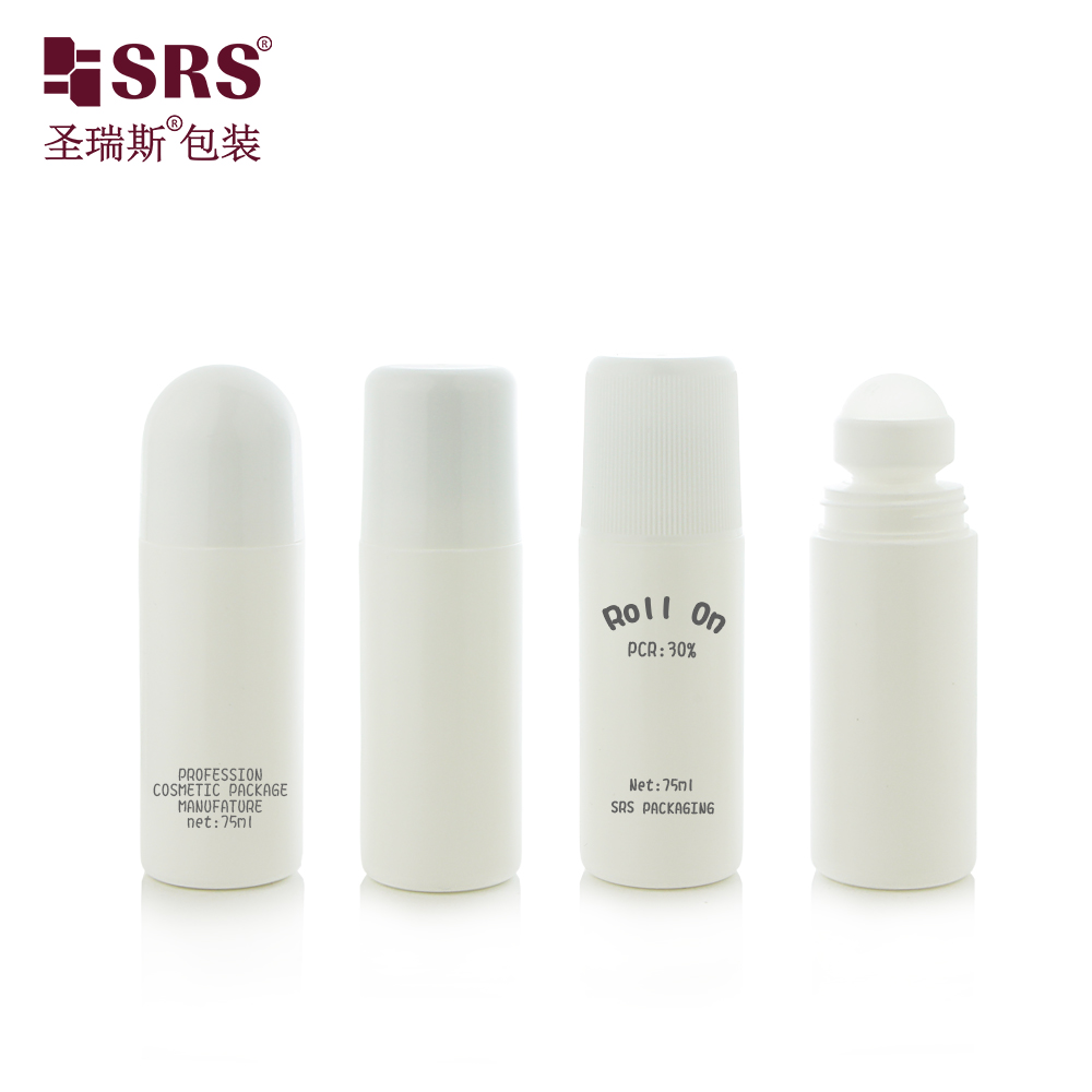 Empty 75ML Roller Ball Applicator Cleaning Beauty Packaging Deodorant Roll on Bottle  