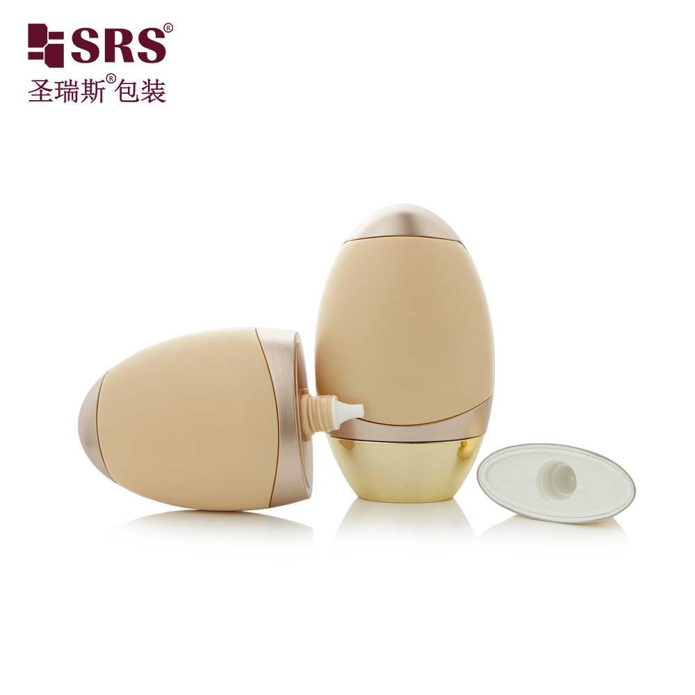 Empty 50ml Plastic Oval Squeeze Sunscreen Sunblock Bottle PP Cosmetic Packaging