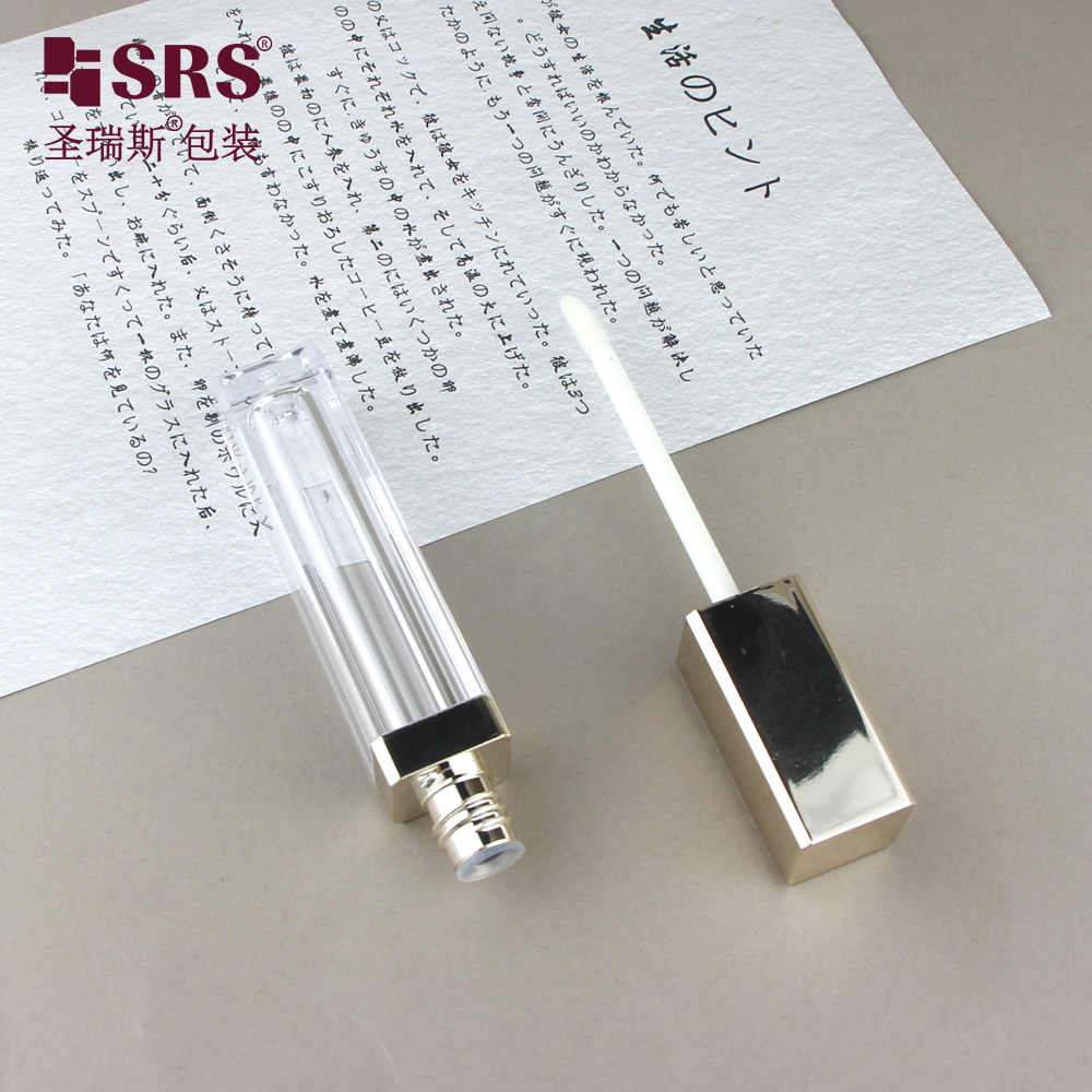 Wholesale Cosmetic Lip Gloss Bottle Black White Lip Gloss Tube